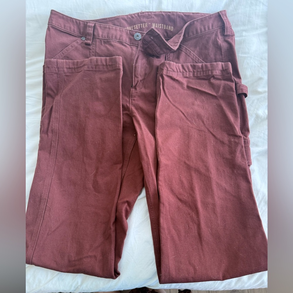 Womens Burgundy Cargo Pants Duluth - Picture 3 of 7